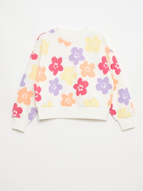 Sweater met motief en ronde hals - Kiabi