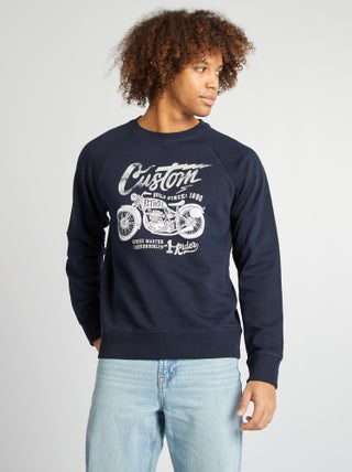 Sweater met motorprint