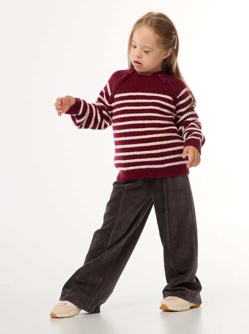 Sweater met opstaande kraag en dubbele ritssluiting - So Easy - Kiabi