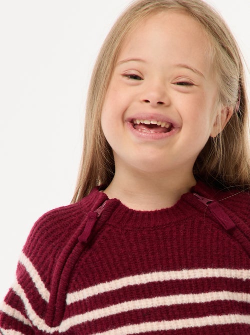 Sweater met opstaande kraag en dubbele ritssluiting - So Easy - Kiabi