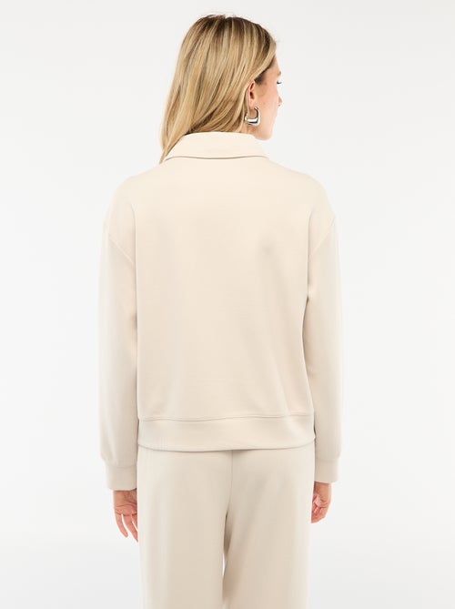 Sweater met polokraag en rits - Kiabi