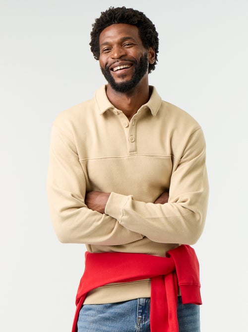 Sweater met polokraag van molleton - Kiabi