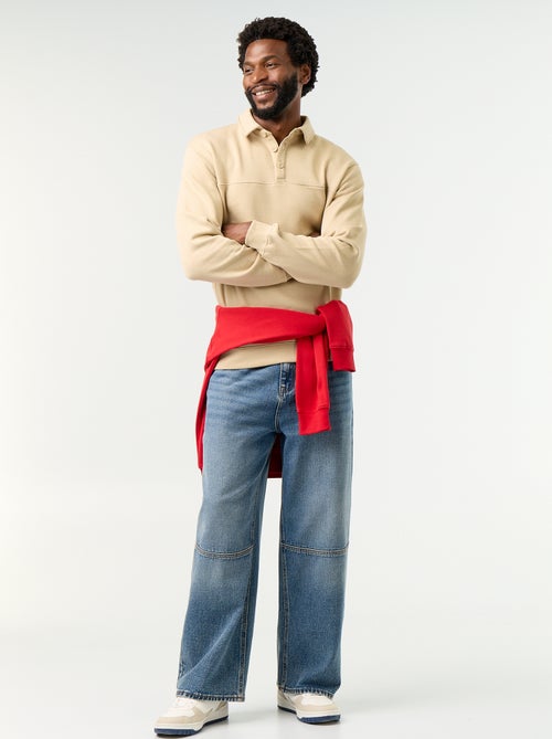 Sweater met polokraag van molleton - Kiabi