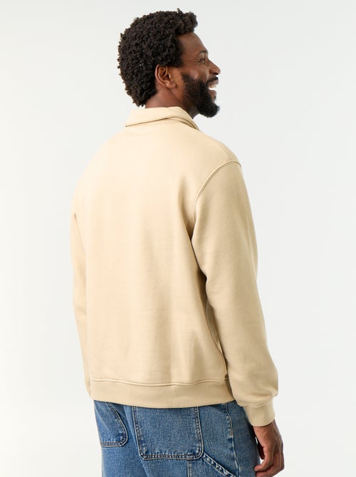 Sweater met polokraag van molleton - Kiabi