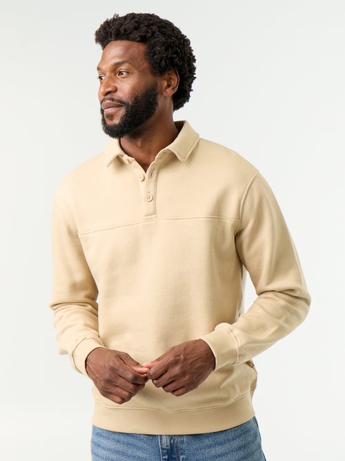 Sweater met polokraag van molleton - Kiabi