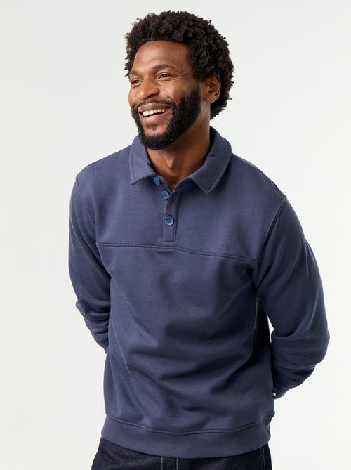 Sweater met polokraag van molleton - Kiabi