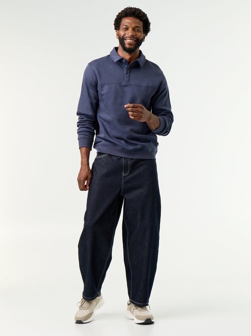 Sweater met polokraag van molleton - Kiabi