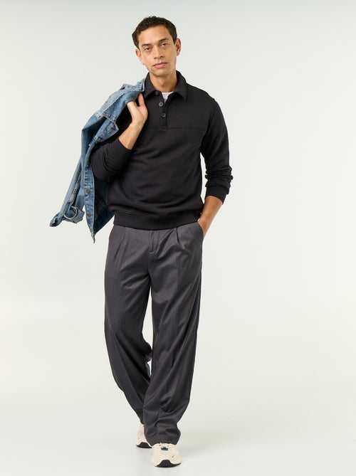 Sweater met polokraag van molleton - Kiabi