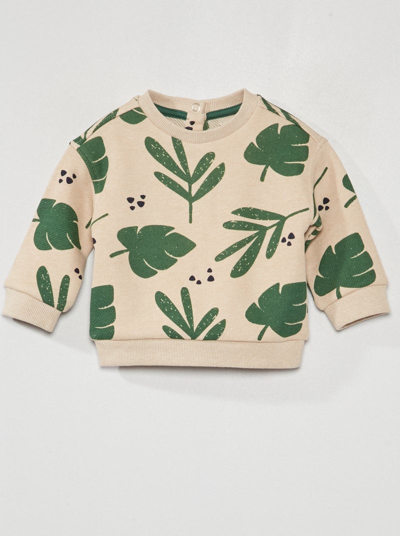 Sweater met print BIEGE - Kiabi