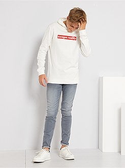 Sweater met print en capuchon 'Ecodesign' - Kiabi