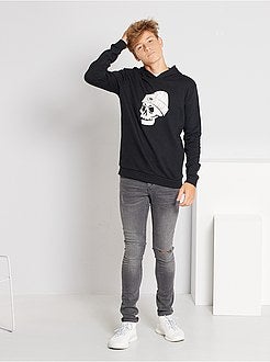 Sweater met print en capuchon 'Ecodesign' - Kiabi