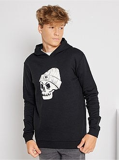 Sweater met print en capuchon 'Ecodesign' - Kiabi