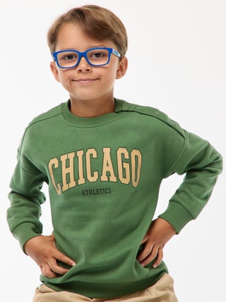 Sweater met print en magnetische drukknopen - So Easy