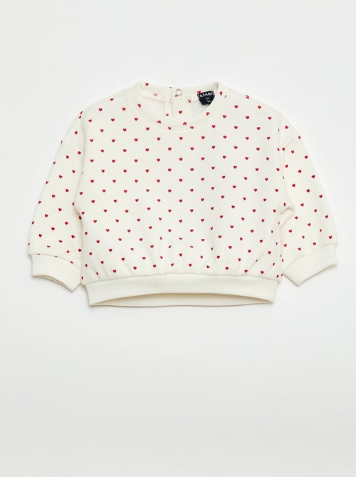 Sweater met print en ronde hals - Kiabi