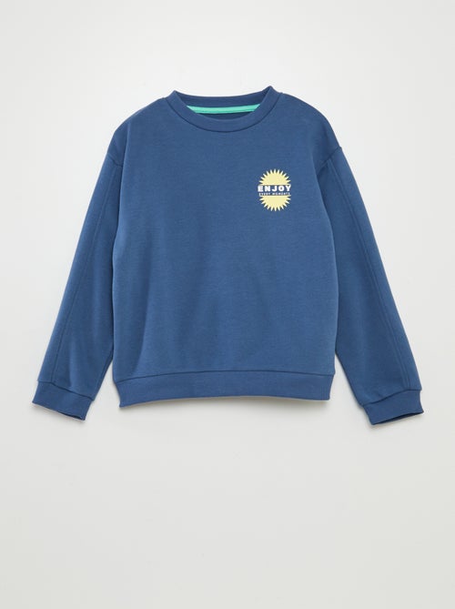 Sweater met print en ronde hals - Kiabi