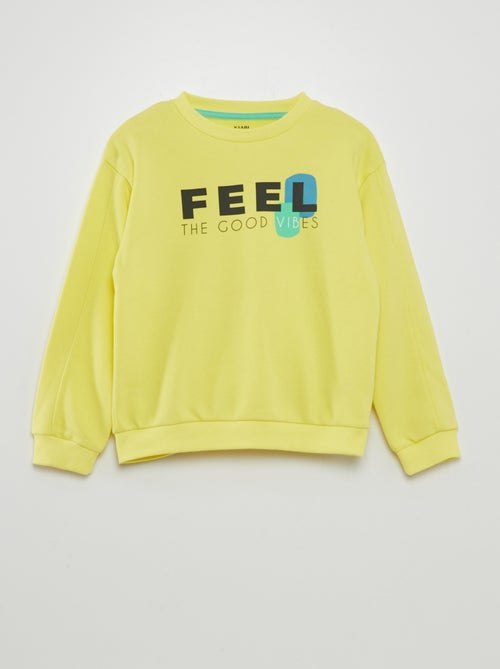 Sweater met print en ronde hals - Kiabi