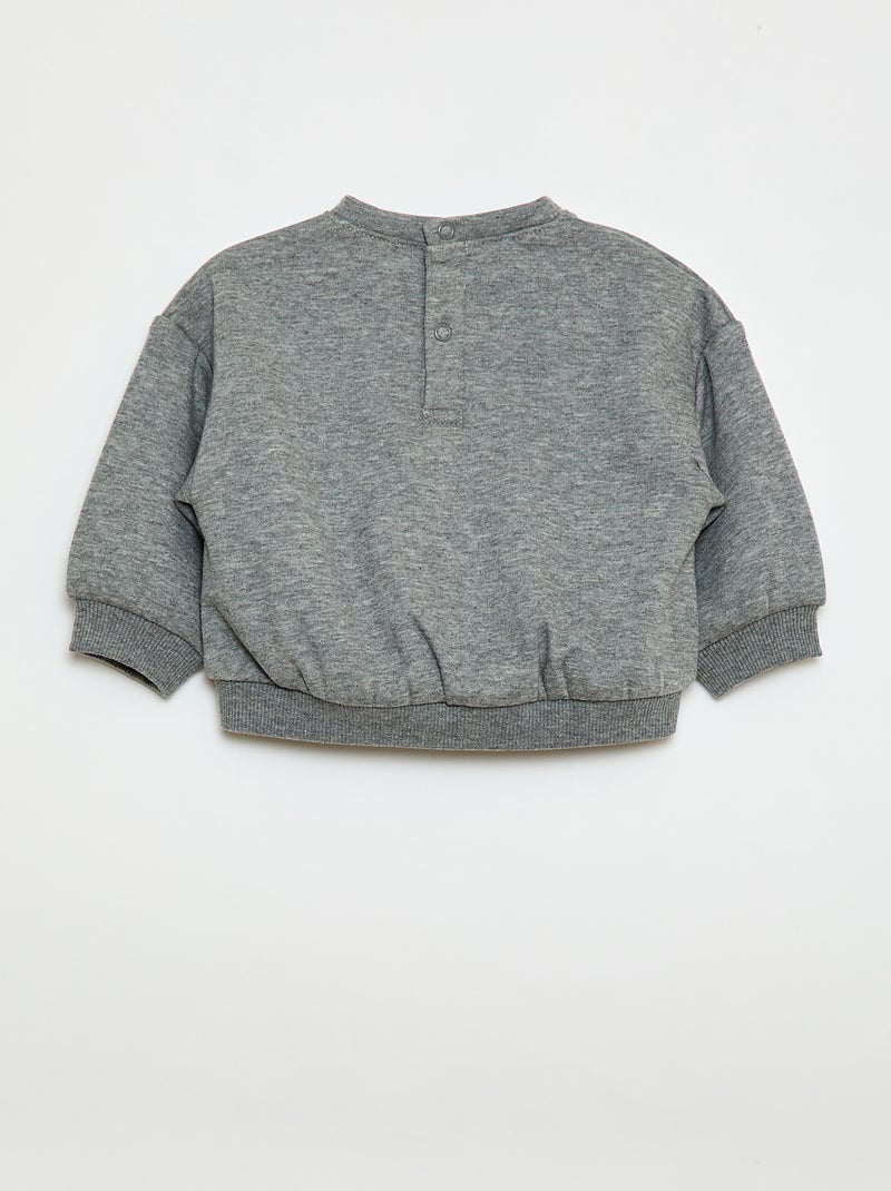 Sweater met print en ronde hals Grijs - Kiabi