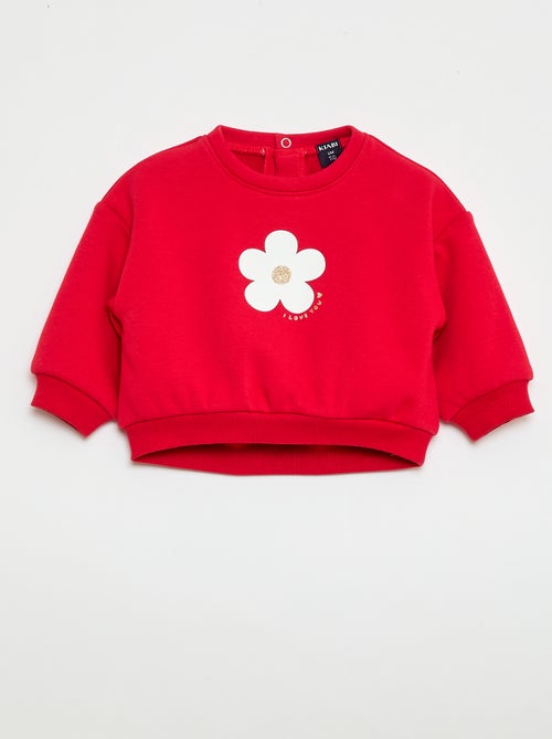 Sweater met print en ronde hals - Kiabi