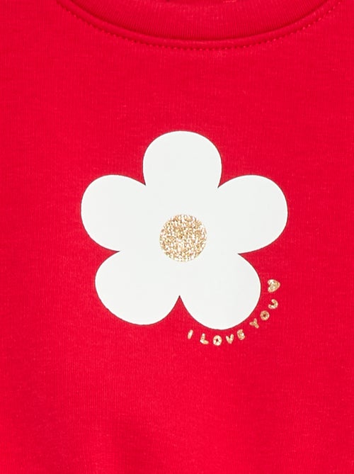 Sweater met print en ronde hals - Kiabi