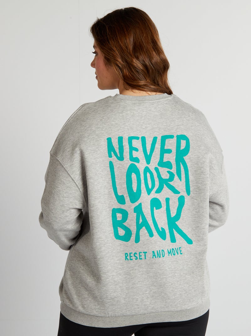 Sweater met print op de rug WIT - Kiabi