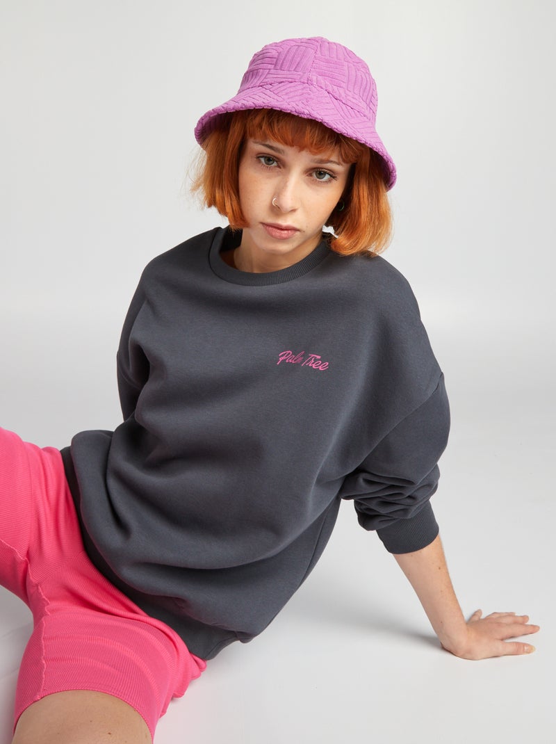 Sweater met print 'Palm Tree' GRIJS - Kiabi