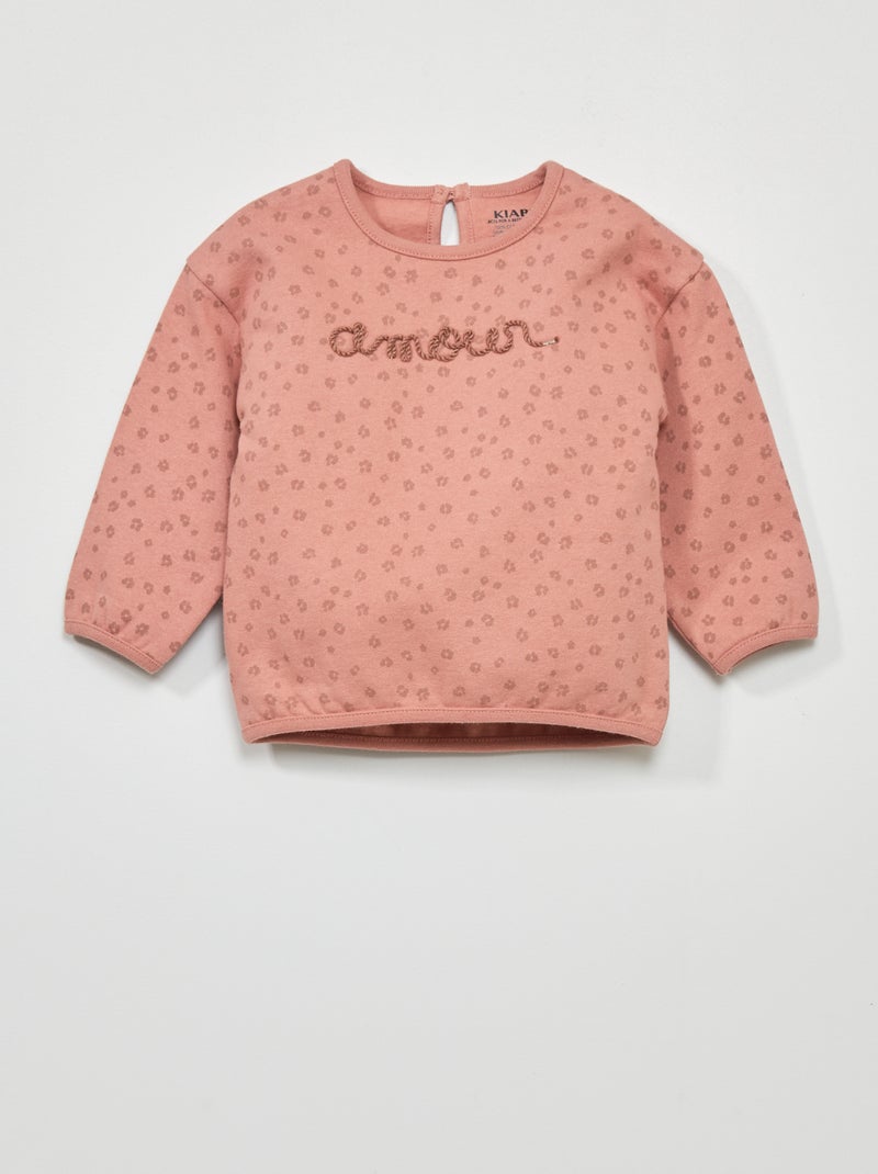 Sweater met print ROSE - Kiabi