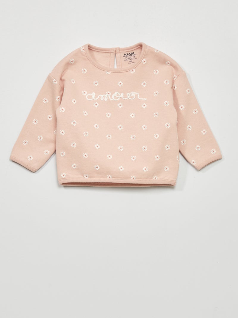 Sweater met print ROSE - Kiabi