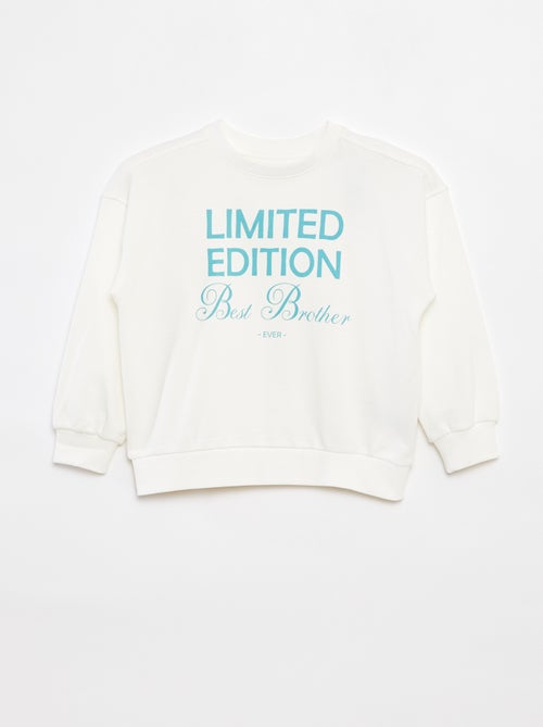 Sweater met print van french terry - Kiabi