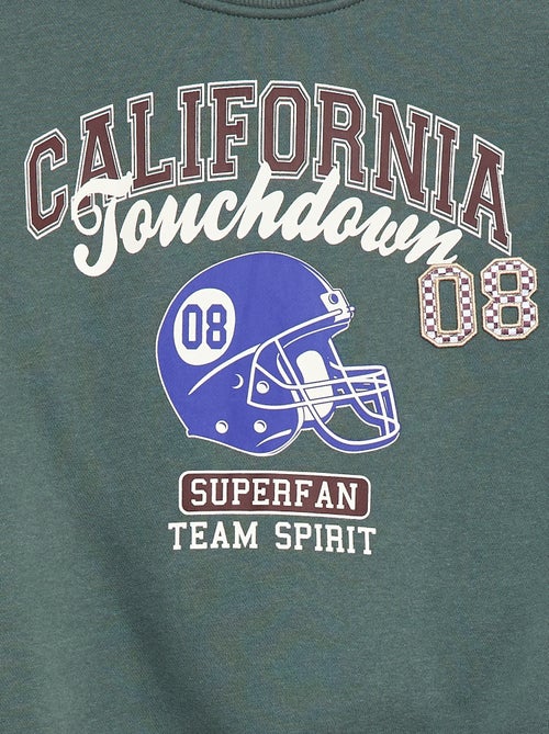 Sweater met print van geruwde fleece - Kiabi