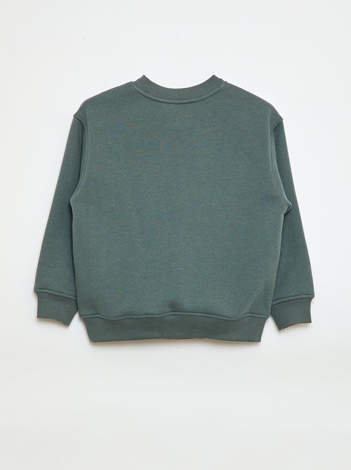 Sweater met print van geruwde fleece - Kiabi