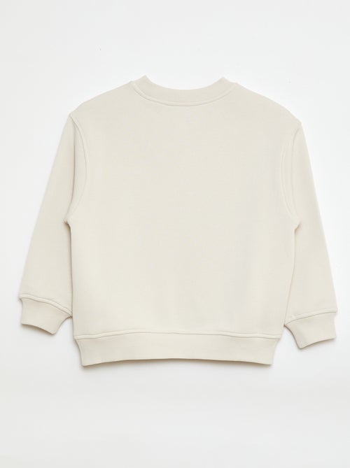 Sweater met print van geruwde fleece - Kiabi