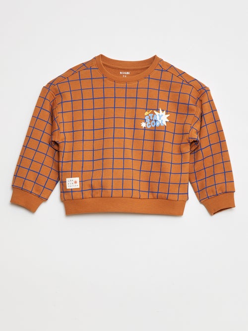 Sweater met print van lichte molton - Grafik Edition - Kiabi