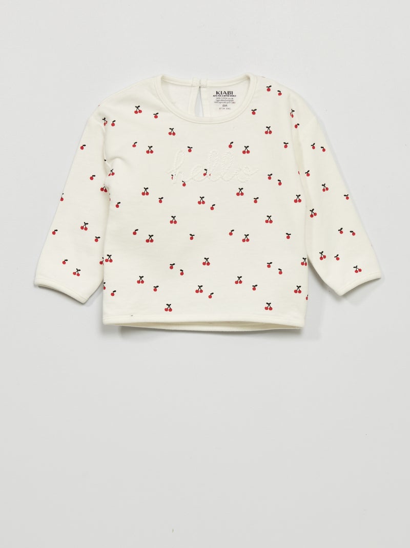 Sweater met print WIT - Kiabi