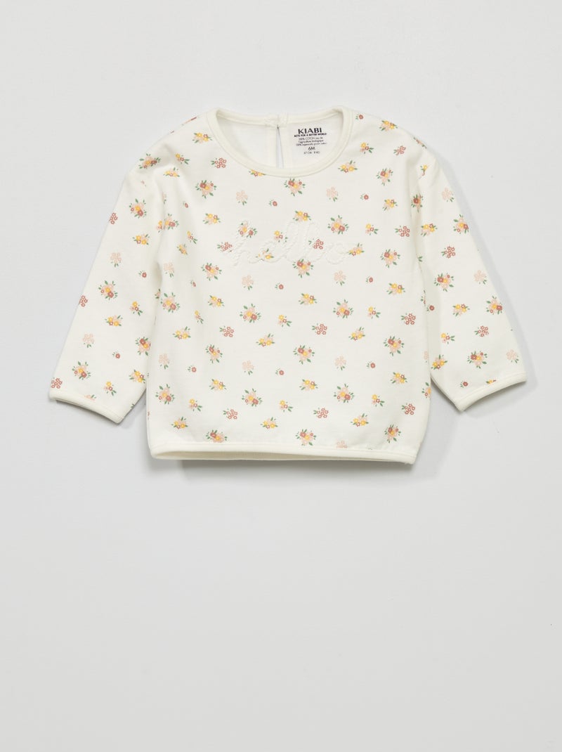 Sweater met print WIT - Kiabi