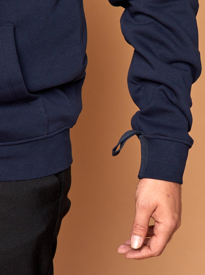 Sweater met rits - So Easy BLAUW - Kiabi