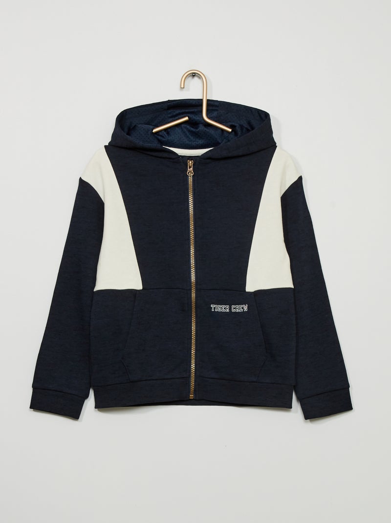 Sweater met rits - Tiger Crew BLAUW - Kiabi