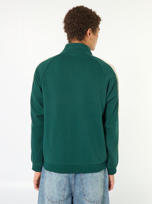 Sweater met rits en bies opzij - Kiabi