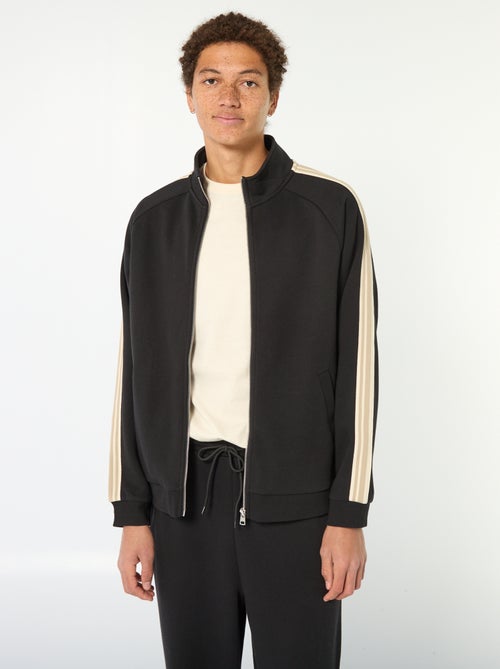 Sweater met rits en bies opzij - Kiabi