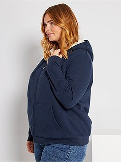 Sweater met rits en capuchon - Kiabi