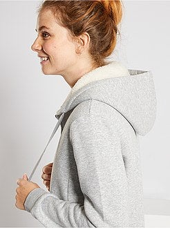 Sweater met rits en capuchon - Kiabi