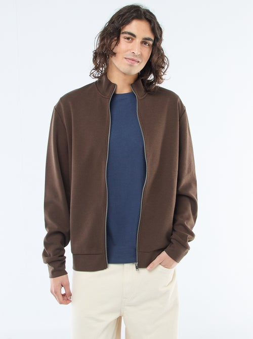 Sweater met rits en opstaande kraag - Kiabi