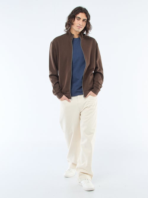 Sweater met rits en opstaande kraag - Kiabi