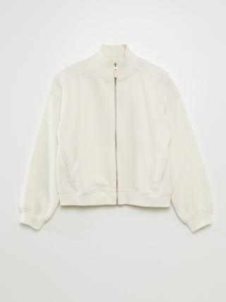 Sweater met rits en opstaande kraag