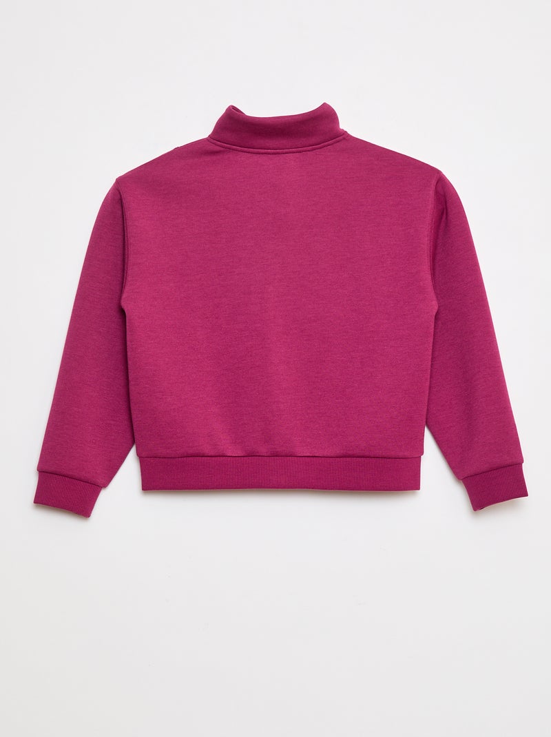 Sweater met rits en opstaande kraag Rose - Kiabi