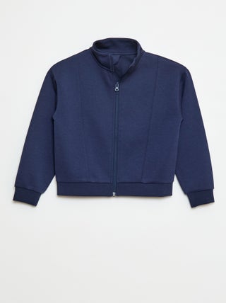 Sweater met rits en opstaande kraag