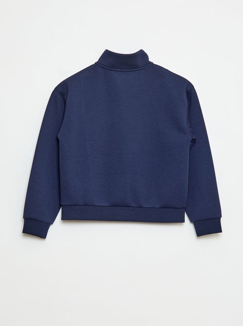 Sweater met rits en opstaande kraag - Kiabi