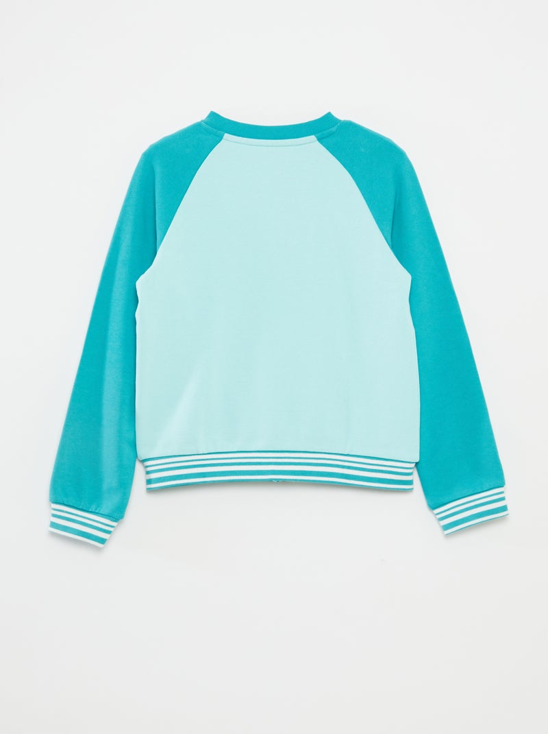 Sweater met rits en ronde hals BLAUW - Kiabi