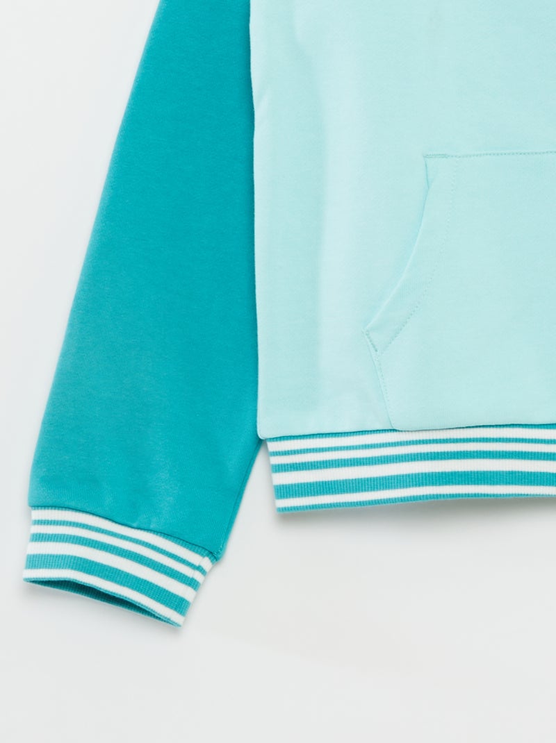 Sweater met rits en ronde hals BLAUW - Kiabi