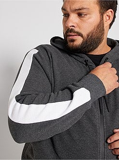 Sweater met rits van piquéstof - Kiabi