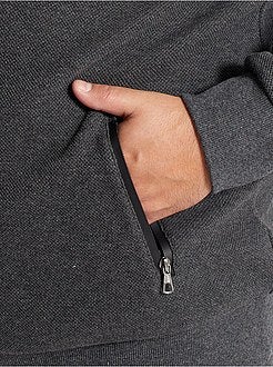 Sweater met rits van piquéstof - Kiabi